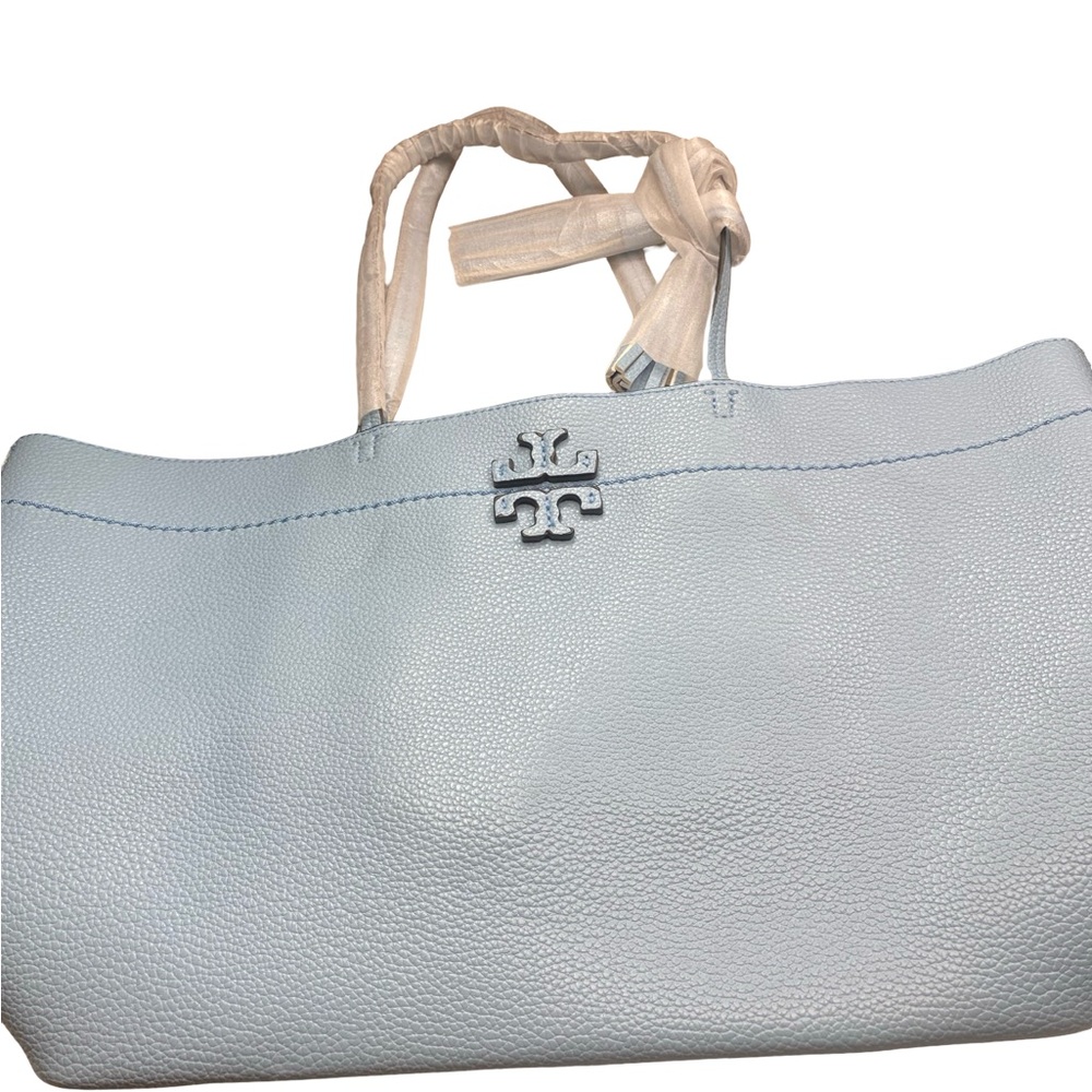 Tory Burch Light Blue MCGRAW TOTE - Picture 2 of 6